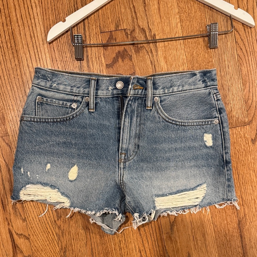Lucky Brand Blue Distressed Jean Shorts